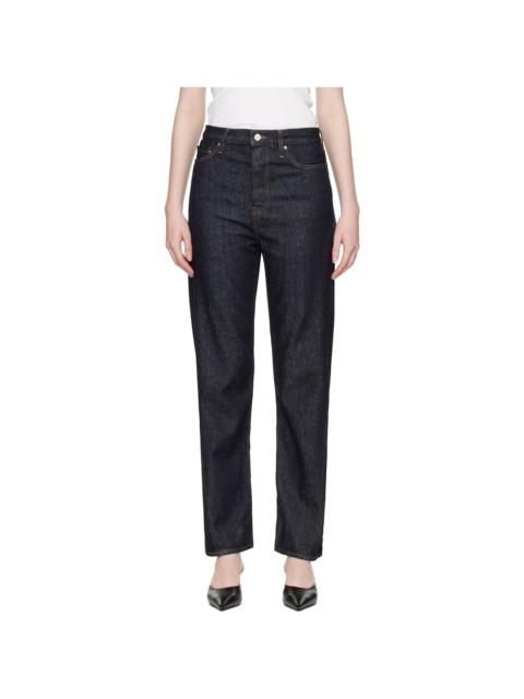 TOTEME Blue Twisted Seam Full Length Jeans