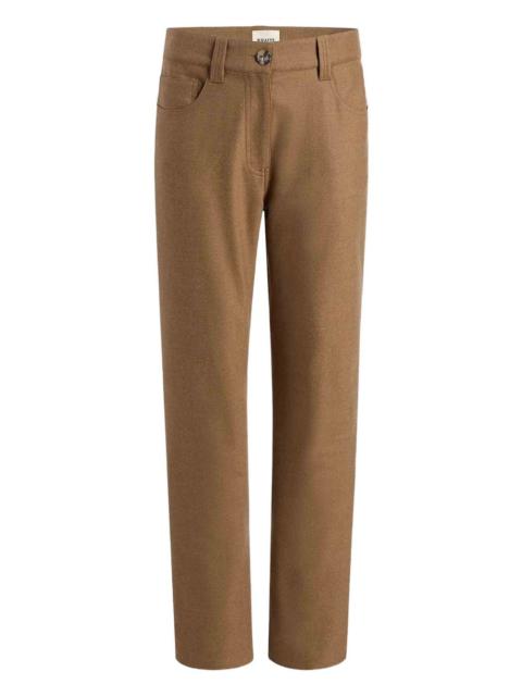 KHAITE straight-leg wool-blend trousers