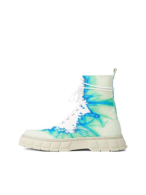 VIRÓN printed lace-up boots