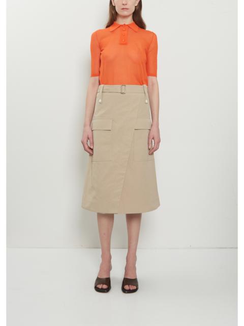 Plan C Technical Twill Cargo Midi Skirt