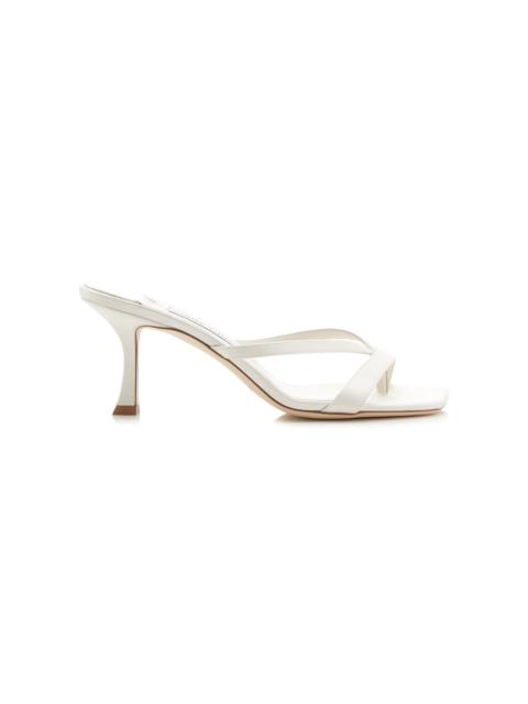 JIMMY CHOO Exclusive Malie Satin Sandals ivory