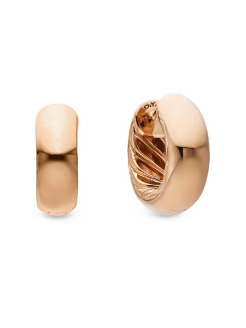 DAVID YURMAN Women's Mercer Micro Hoop Earrings in 18K Yellow Gold - Rose Gold