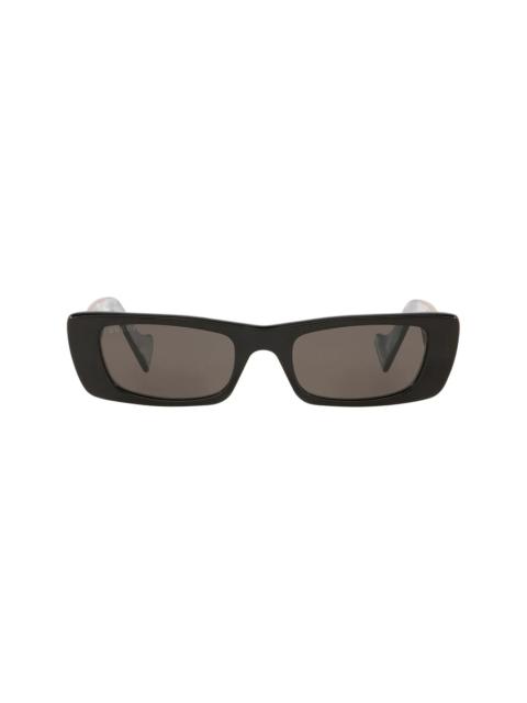 GUCCI logo-plaque rectangular-frame sunglasses