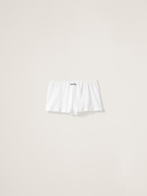 Miu Miu Ribbed knit boxer shorts
