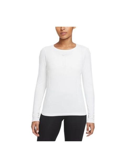 Nike (WMNS) Nike Dri-FIT Swoosh Long Sleeves T-shirt 'Black' DD0594-100