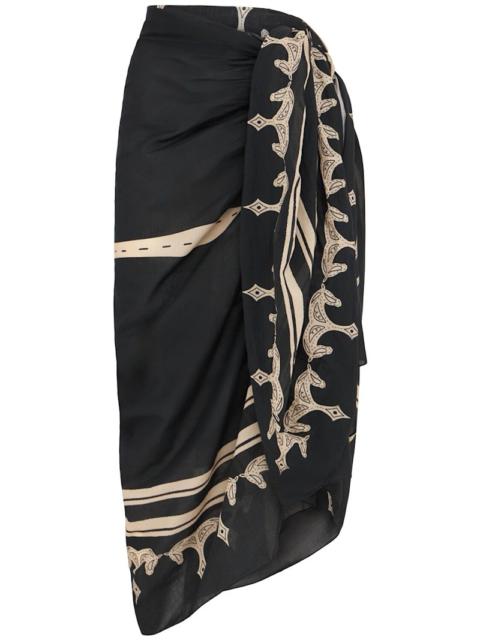 Johanna Ortiz Kené printed cotton-voile pareo | REVERSIBLE