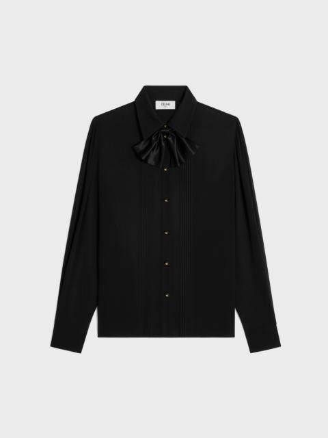 CELINE blouse with bow in silk georgette