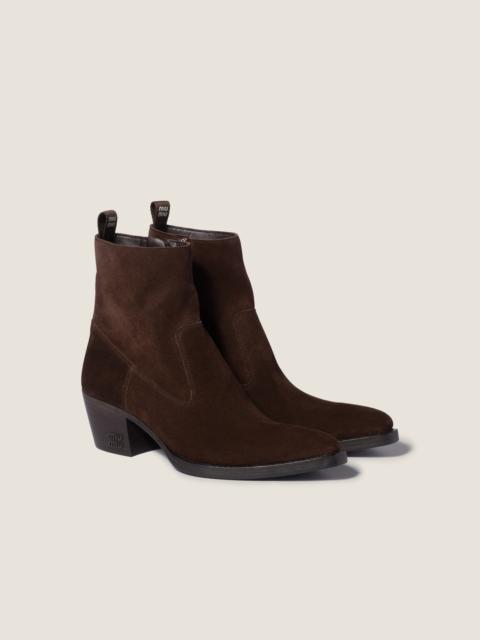 Miu Miu Suede ankle boots