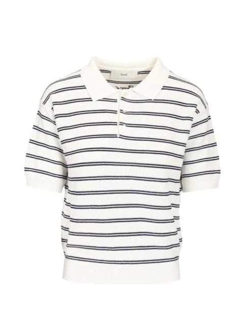 Dunst striped knitted polo top