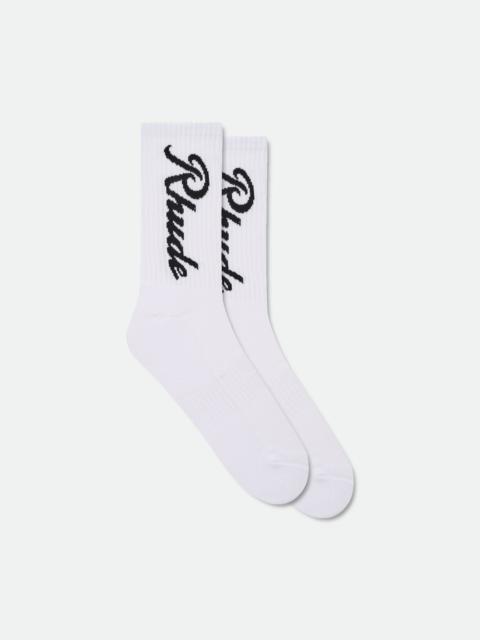 Rhude DESTINADO SCRIPT SOCK