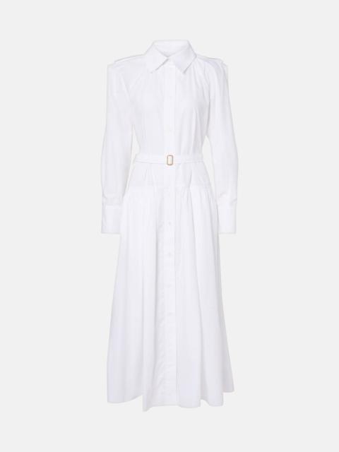 PATOU Belted cotton poplin shirtdress