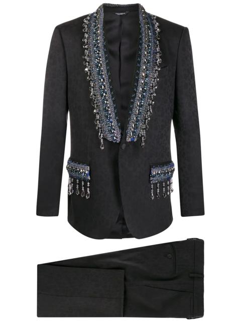 Dolce & Gabbana Martini-Fit floral jacquard suit