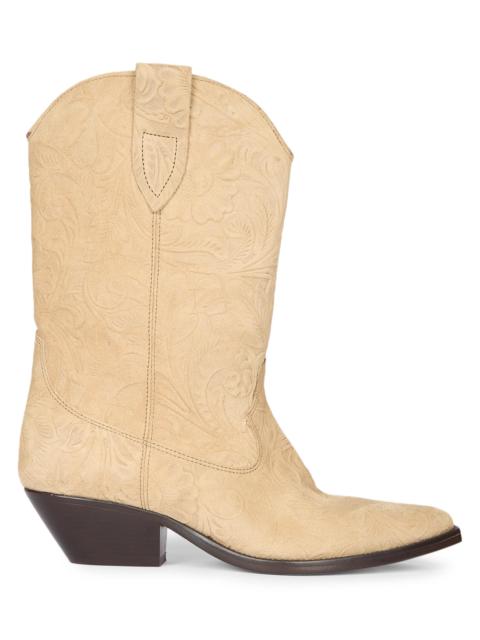 Isabel Marant Duerto Embossed Suede Ankle Boots