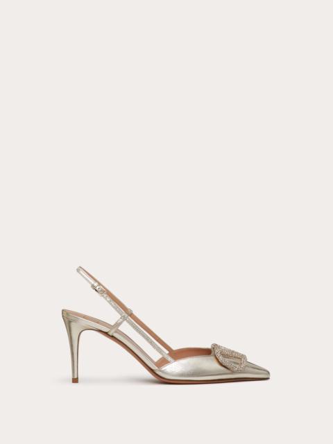 VLOGO GLOW LAMINATED NAPPA SLINGBACK PUMP 80 MM / 3.15 IN.