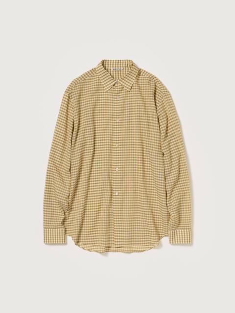 AURALEE AIRY LIGHT COTTON CHECK SHIRT