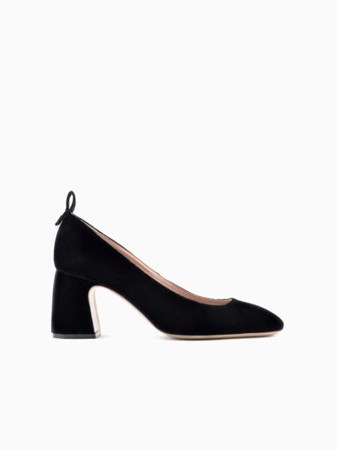 EMPORIO ARMANI Textured velvet court shoes