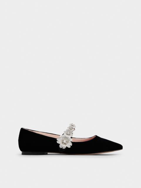 Roger Vivier Bouquet Flower Babies Ballerinas in Velvet