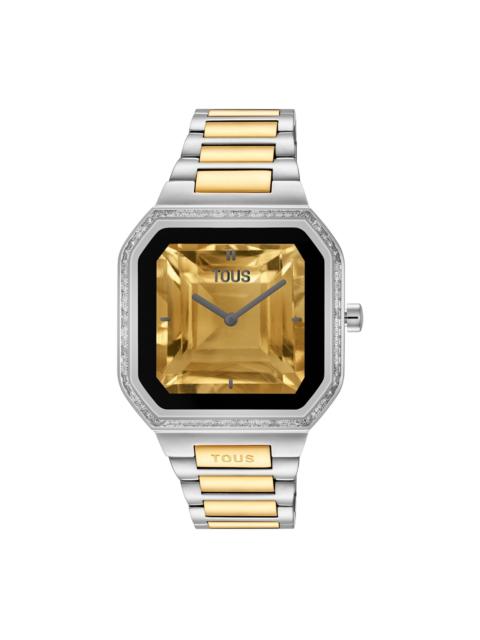 TOUS Smartwatch with steel bracelet and gold-colored steel and zirconias B-Connect