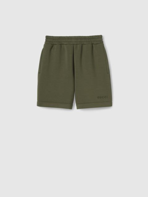 GUCCI Embroidered jersey shorts
