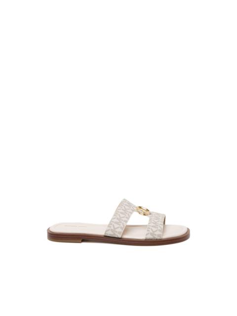 MICHAEL KORS all-over logo buckle sandals