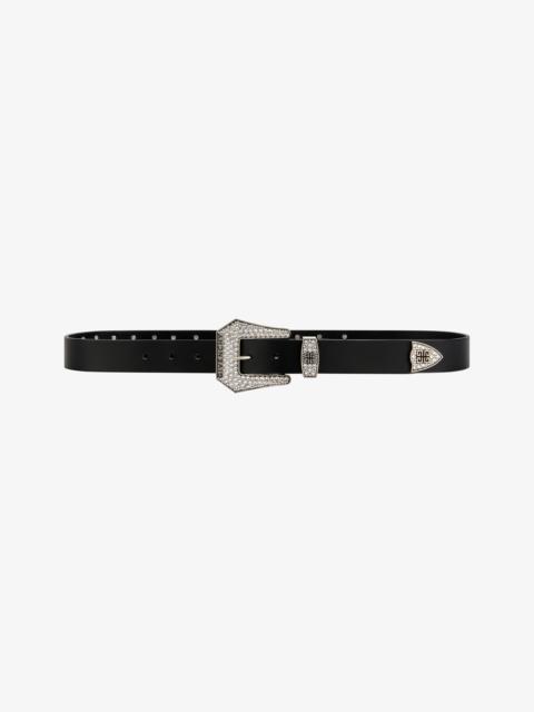 Givenchy COWBOY BELT IN LEATHER WITH STRASS