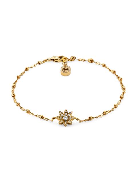 GUCCI Women's Flora 18K Yellow Gold & 0.22 TCW Diamond Bracelet/ 6.7" - Yellow Gold