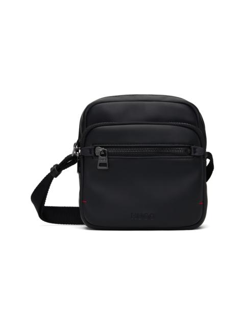 HUGO Black Faux-Leather Reporter Bag