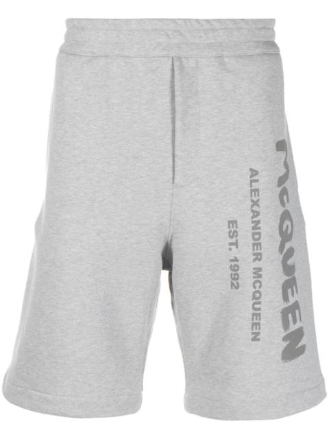 Alexander McQueen Graffiti-print track shorts
