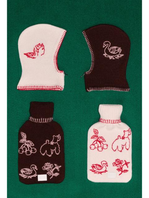 SHRIMPS Babette Hot Water Bottle - Chocolate Brown/Pink