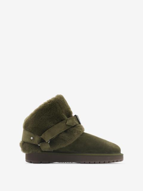 Suede and Shearling Chubby Boots