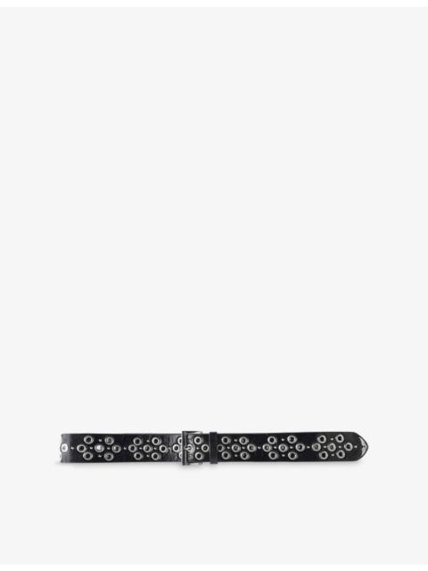 Zadig & Voltaire Starlight Eyelets Leather Belt