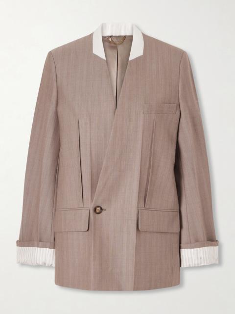Victoria Beckham Double-breasted Striped Wool Blazer