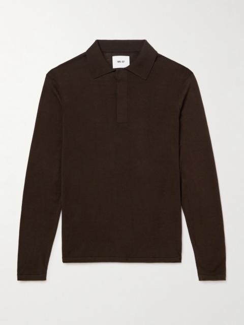 NN07 Sammy 60047 Cotton and Silk-Blend Polo Shirt