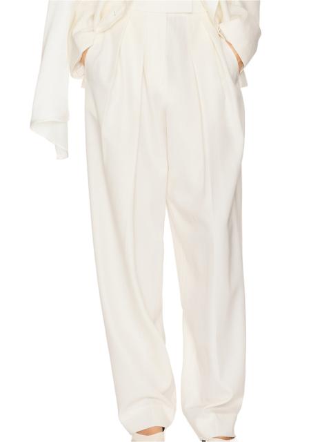 High Waist Pleated Suit Trouser in Wool