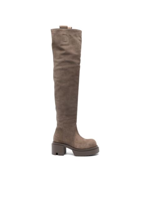 Rick Owens 70mm Wader Bogun over-the-knee boots