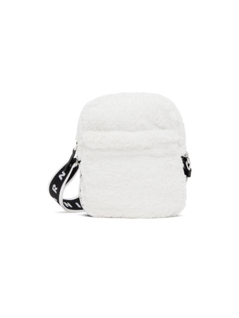 Marni White Webbing Trim Shoulder Bag