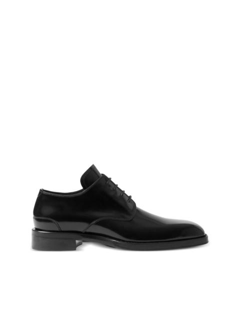 patent-leather derby shoes