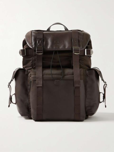 Tod's Leather-Trimmed Nylon Backpack