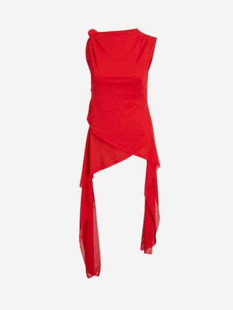 GANNI Tie Knot Asymmetrical Top