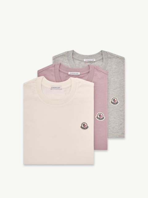 Moncler Logo Patch Cotton T-Shirt (Pack of Three)