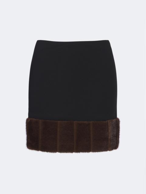 ROTATE Teddy-trimmed miniskirt