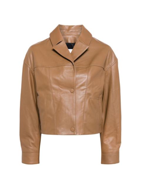 Yves Salomon cropped leather jacket