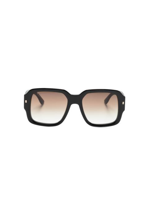 DSQUARED2 logo-lettering square-frame sunglasses
