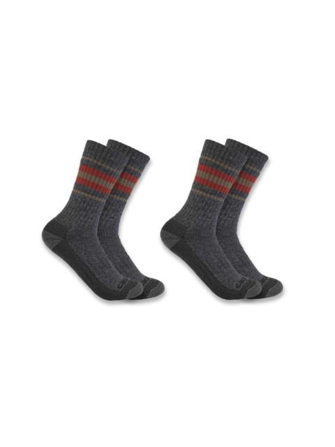 Carhartt Women's Heavyweight Synthetic-Wool Blend Crew Sock 2-Pack