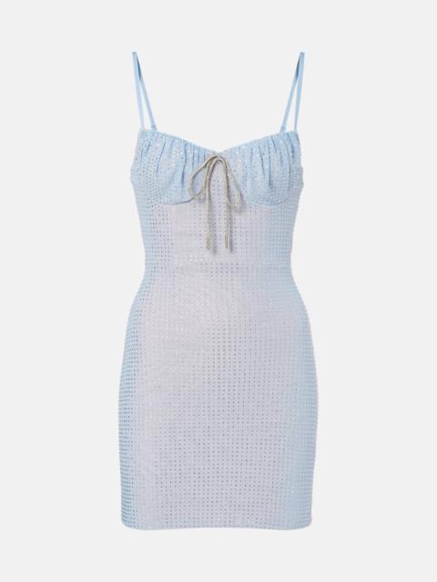 AREA Crystal-embellished minidress