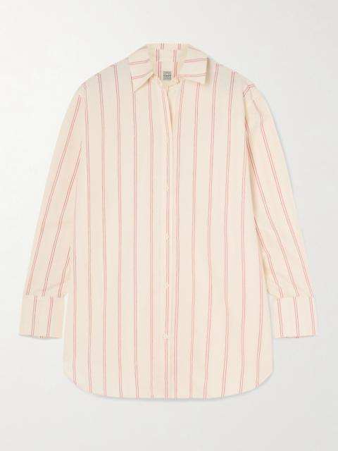 TOTEME Striped Cotton And Silk-blend Shirt