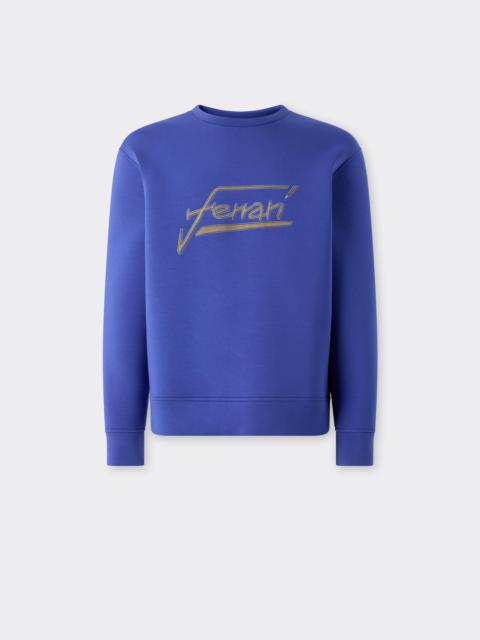 Ferrari Scuba Crew-Neck Sweatshirt with Ferrari Logo