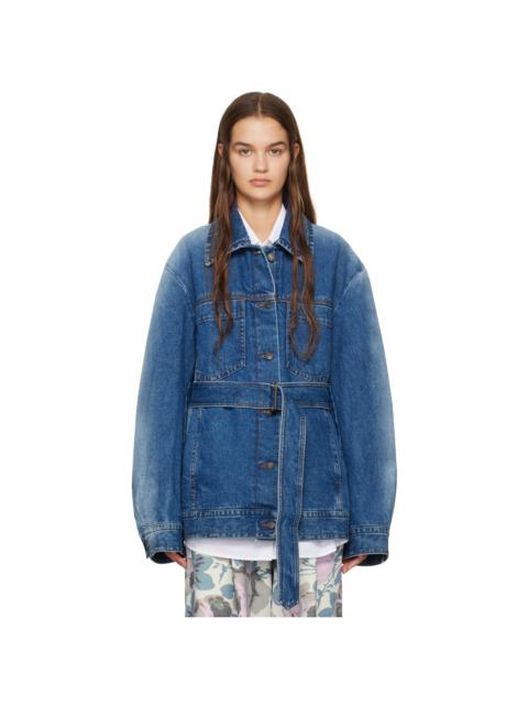 Indigo Belted Denim Jacket