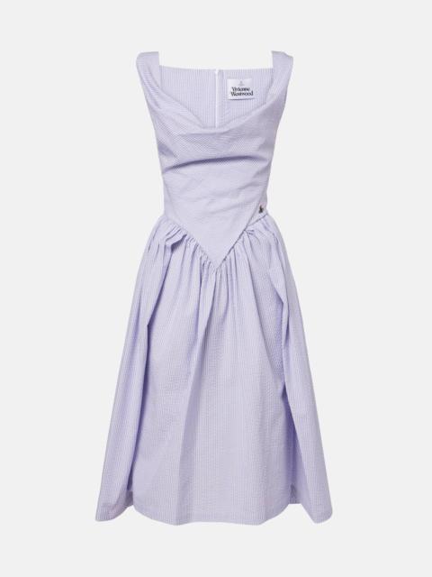 Vivienne Westwood Sunday cotton seersucker midi dress