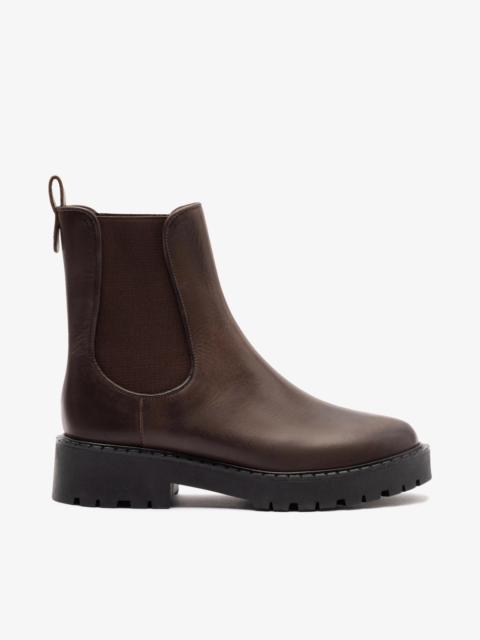 Larroudé Sancha Boot In Brown Shadow Leather